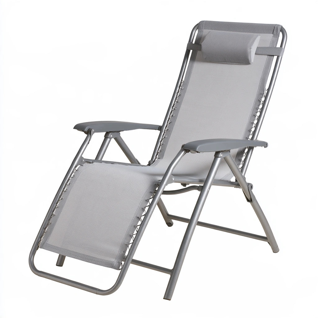 Housse extensible pour fauteuil relax aux lignes épurées, coloris gris clair