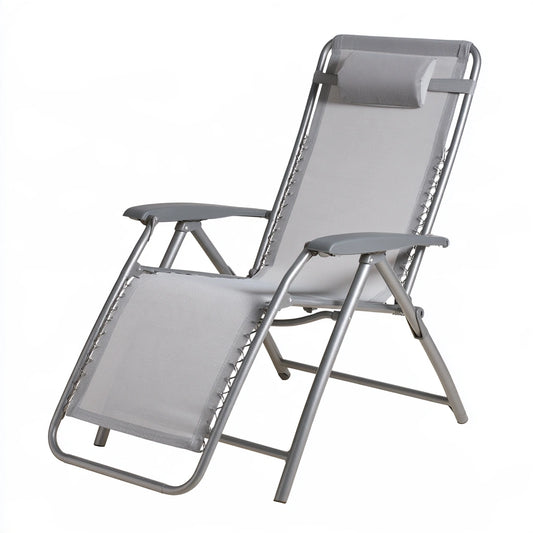 Housse extensible pour fauteuil relax aux lignes épurées, coloris gris clair