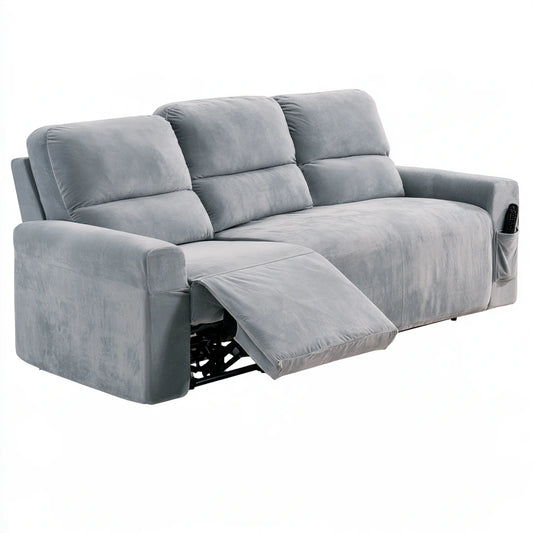 Housse extensible pour siège en velours, coloris gris clair